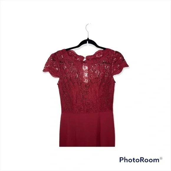 Jenny Packham Bridesmaid Dress JP1001 Burgundy - Picture 3 of 10